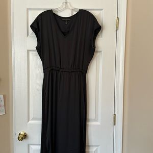 WHBM maxi dress; mixed media black size medium
